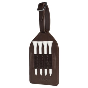 Leather Golf Tee Holder - Dark Brown