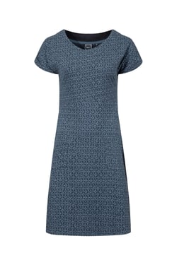 Weird Fish Tallahassee Printed Jersey Dress Powder Blue Size 12