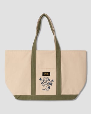 Big Tote (Natural/ Olive Sateen) - One Size