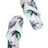 Weird Fish Thurleston Printed Flip Flops Aqua Marine Size 4