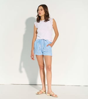 Everywhere Shorts - French Blue Stripes