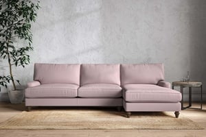 nkuku Marri Right Hand Chaise Sofa | Make To Order | Grand | Recycled Cotton Lavender