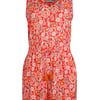 Weird Fish Mare Viscose Printed Playsuit Tango Red Size 14