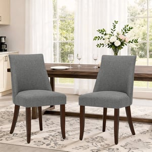COLAMY KAVA Modern Casual Dining Chair - Light Grey / Set of 2