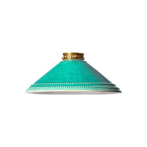 Ted ceramic shade in bottle green with stone interior