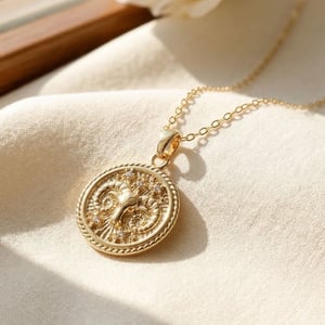 Aries Gold Plated Zodiac Astrology Pendant Charm Necklace