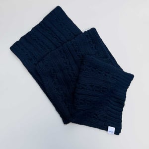 Navy No-Wool Woolly Scarf