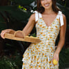 Sunflower Whimsy Mini Dress Floral