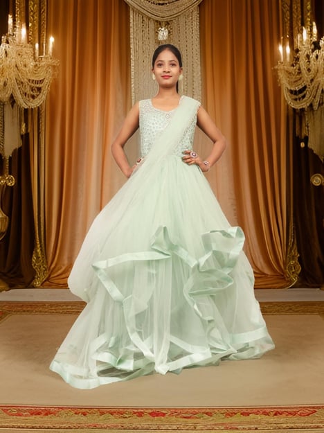 Gown with Stone & Beads Work by Shreekama