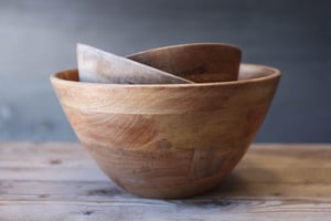 nkuku Indus Wooden Bowl | Serveware | Small | Mango Wood