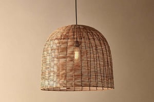nkuku Noko Wicker Dome Pendant | Lights | Large | Natural
