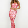 Tropical Bloom Maxi Skirt Pink