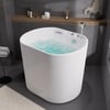 39" Deep Jacuzzi  Bathtub Rectangular Acrylic Jetted with Thermostat Control Modern