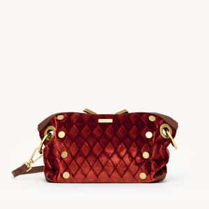 Hammitt Daniel Crossbody Clutch Monarch Velvet Antique Gold Sml