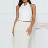 Crème Dream Halter Top White
