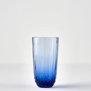 Colore Crystal Cut Highball Glass - Blue