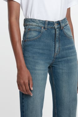 Victoria Beckham Julia Jean In Mid Blue - 32 - Womens