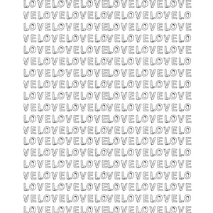 Sketch In Love Wallpaper Black