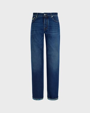 Vilebrequin - Men 5-pockets Denim Pants Vendôme Turtles - Jeans - Gbetta18 - Blue - Size 40