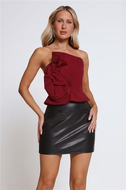 Rosé Dreamers Strapless Top Wine