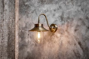 nkuku Alwar Outdoor Wall Light | Lights | One Size | Antique Brass