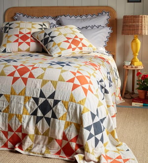 Glassette Stella Quilted 100% Cotton Cushion Cover