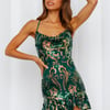 Iridescent Style Dress Forest Green