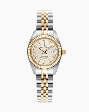 Inspiration Classic 26mm Three-hands Date Two-tone Gold dial Stainless steel swiss watch - 26 mm