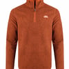 Weird Fish Errill 1/4 Zip Textured Fleece Brick Orange Size L