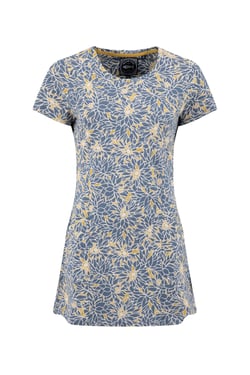 Weird Fish Sidra Printed Jersey Slub Tunic Faded Blue Size 8