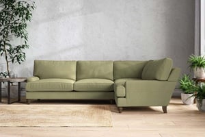 nkuku Marri Right Hand Corner Sofa | Make To Order | Grand | Brera Linen Sage