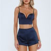 Tailored Perfection Satin Crop Top Ink
