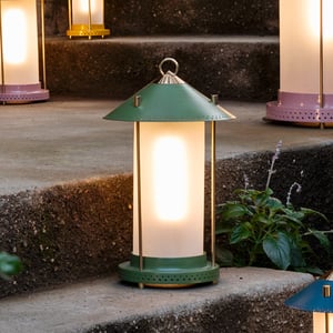 Medium Stefan rechargeable lantern in Moss by the Novogratz