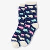 Women's Cottage Bears Fuzzy Socks