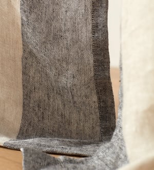 Natural Caitlyn 100% Linen Loop Top Curtain (Pair)