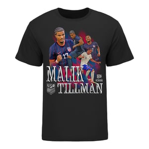 Unisex USMNT Malik Tillman Graphic Black Tee / 3X