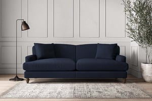 nkuku Deni Sofa | Make To Order | Grand | Brera Linen Indigo