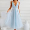 Summer Cinderella Midi Dress Blue