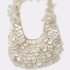 AKIRA No Words Beaded Bag | White
