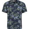 Weird Fish Faraway Organic Cotton Printed Shirt Navy Size 5XL
