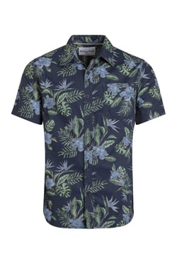 Weird Fish Faraway Organic Cotton Printed Shirt Navy Size 5XL