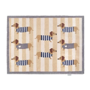 Sausage Dog Chic Washable Doormat - 65x85cm