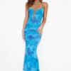 Prep And Go Mesh Maxi Dress Blue