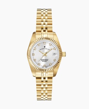 Inspiration  Elegance 26MM Three-hands Date Gold-tone Silver dial Stainless steel swiss watch - 26 mm