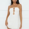 Coconut Love Strapless Mini Dress White