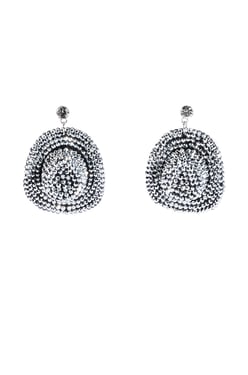 AKIRA Lets Ride Cowgirl Hat Earrings | Black
