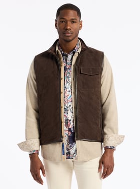 Robert Graham Cauthorne Leather Vest