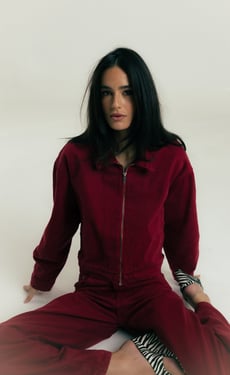 Kace Jacket (Red Denim) - XS/S