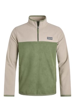 Weird Fish Tristan 1/4 Zip Colour Block Microfleece Artichoke Size 2XL