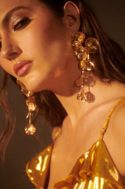 AKIRA Pretty Lady Embellished Dangle Earrings In Gold